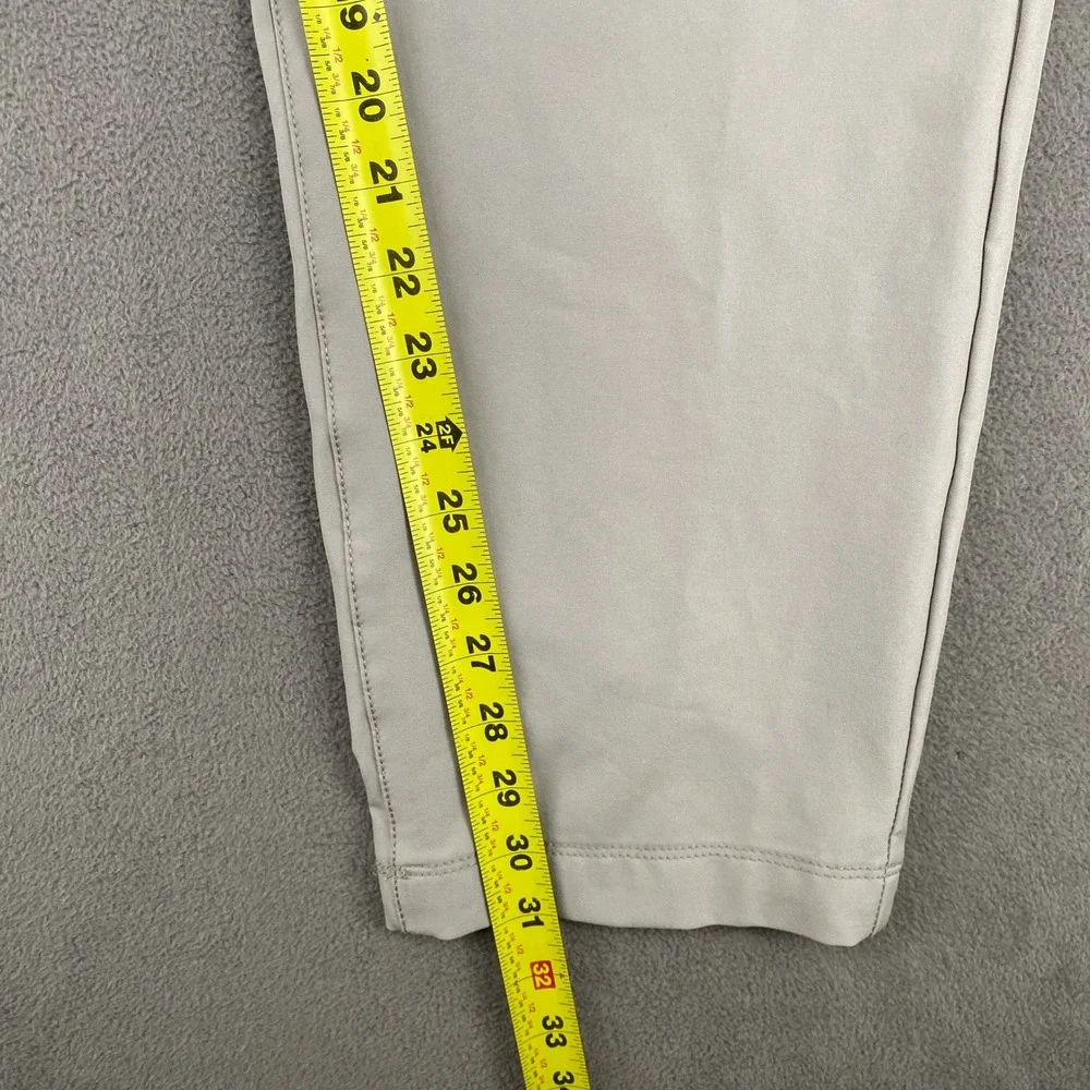 Marc New York Mens 38x32 Performance Chino Pants Khaki Tan Elastic Waist MNY